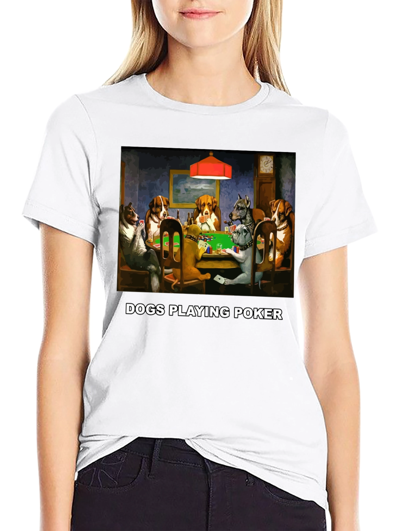 Dogs Playing Poker Graphic Tee - Funny Animal Print