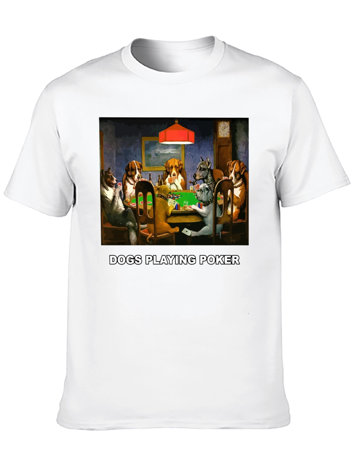 Dogs Playing Poker Graphic Tee - Funny Animal Print