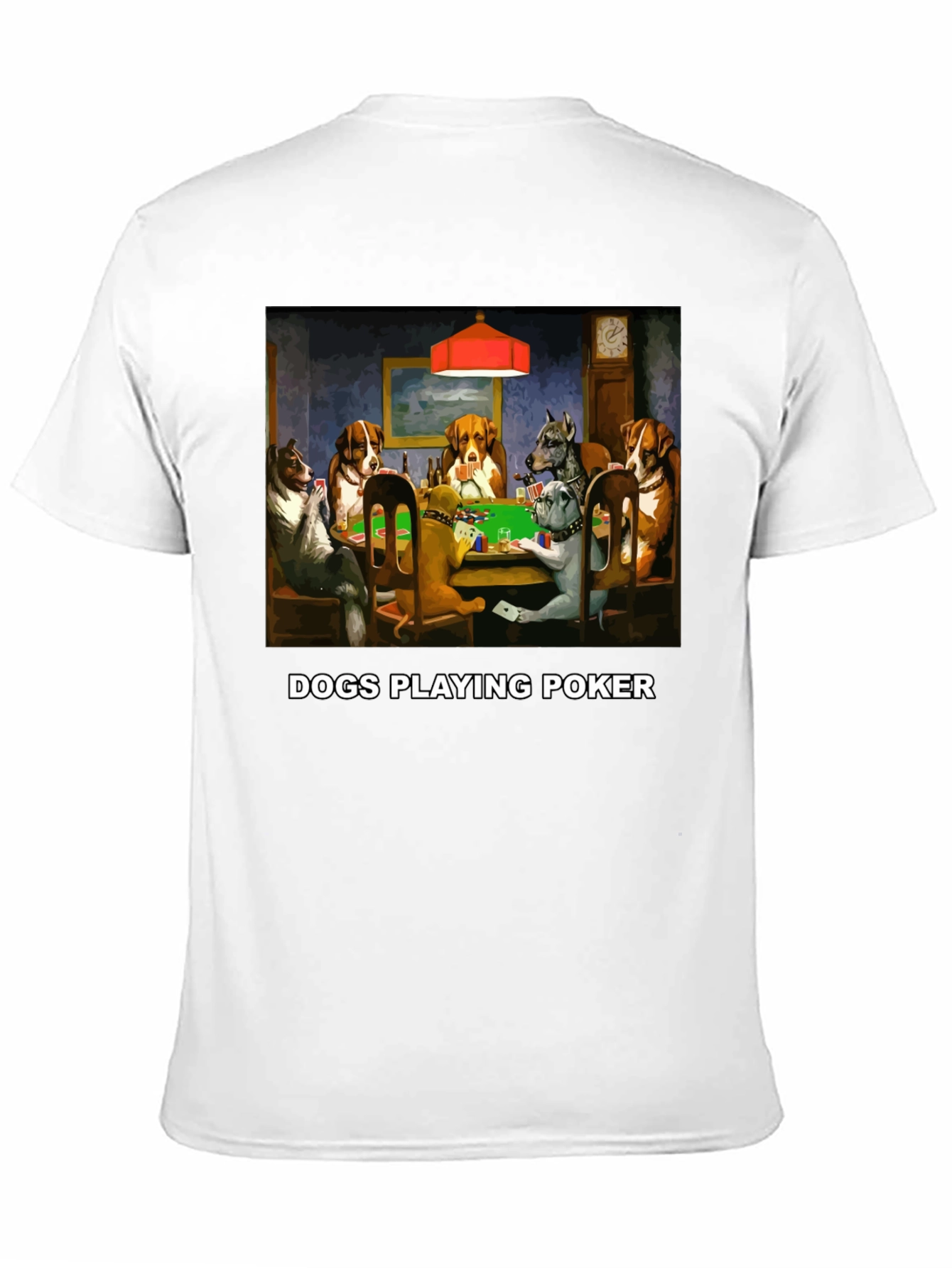 Dogs Playing Poker Graphic Tee - Funny Animal Print