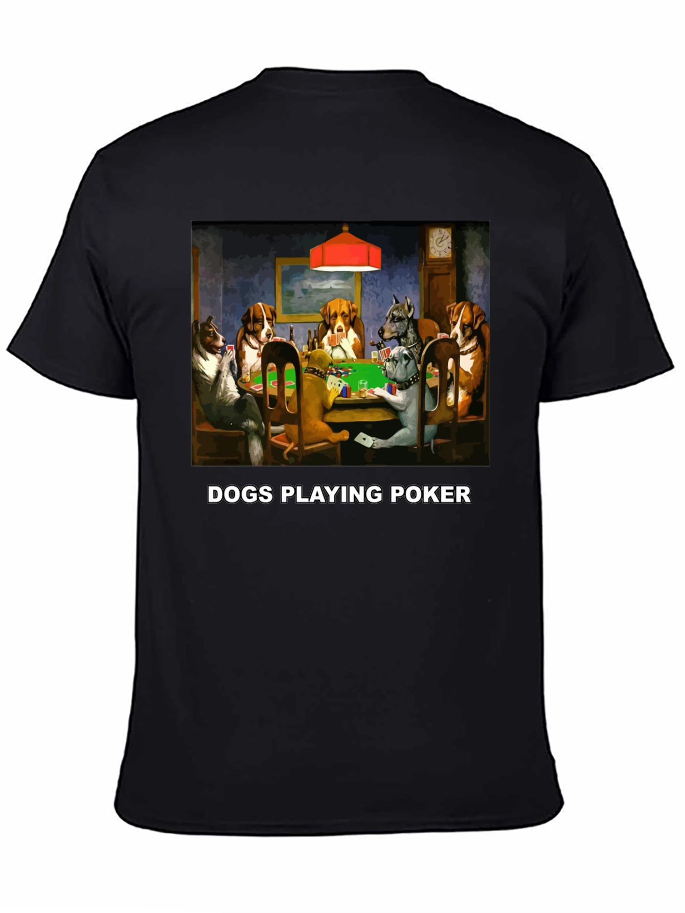 Dogs Playing Poker Graphic Tee - Funny Animal Print