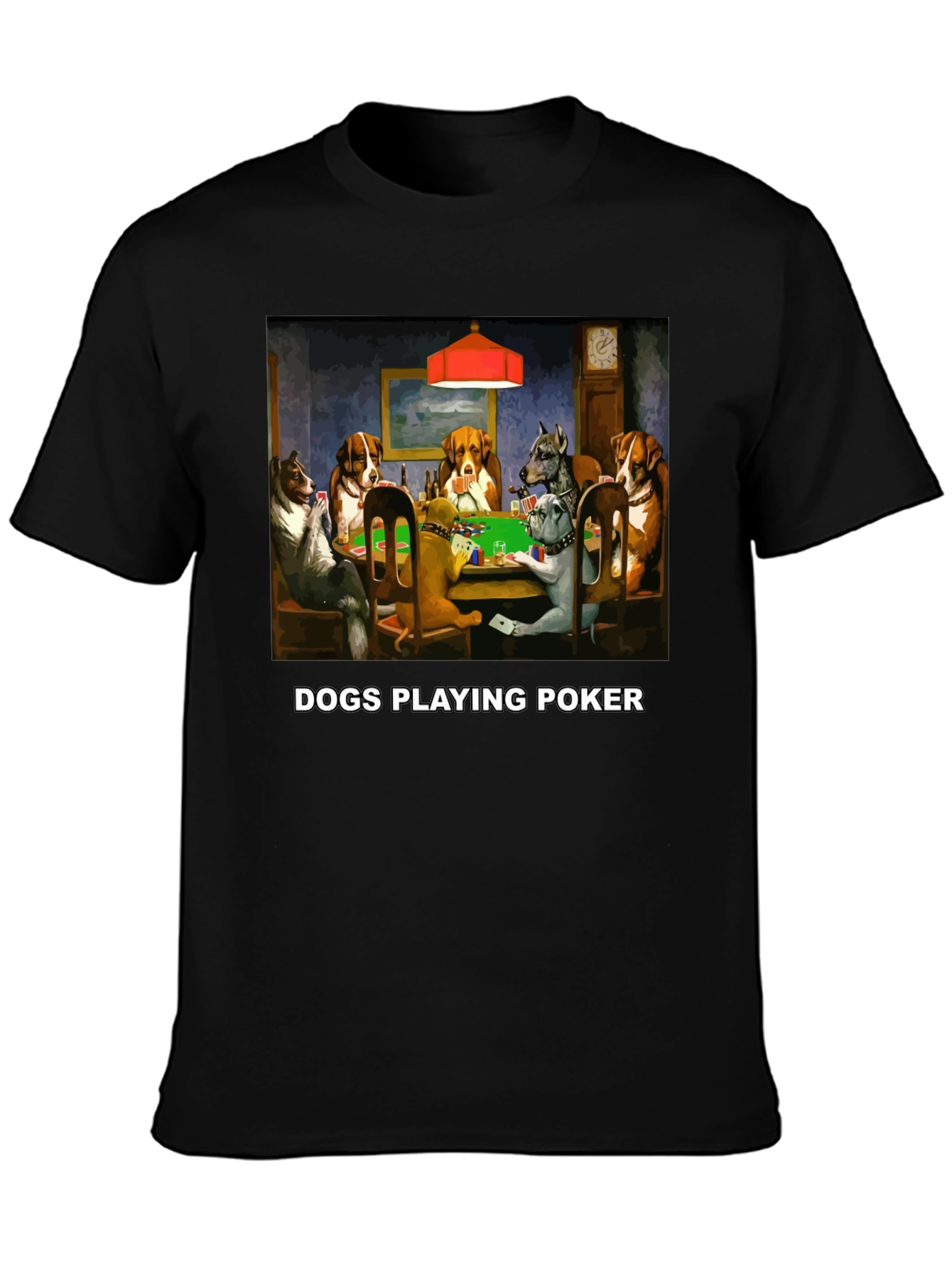 Dogs Playing Poker Graphic Tee - Funny Animal Print