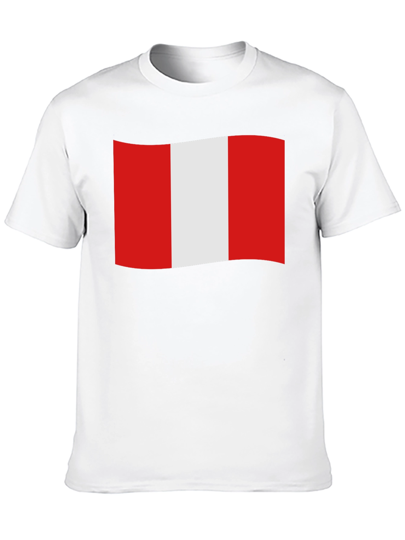 Peru Flag Graphic Black T-Shirt