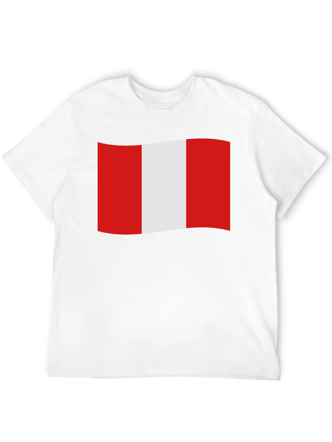 Peru Flag Graphic Black T-Shirt