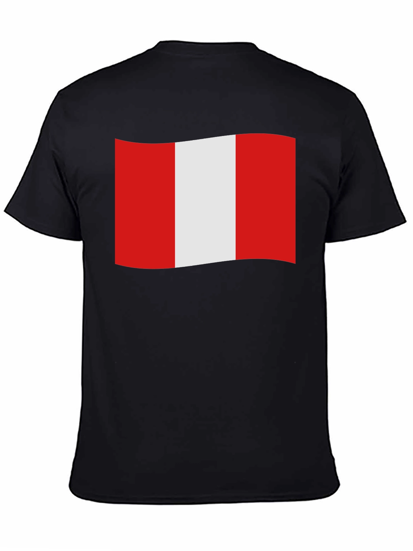 Peru Flag Graphic Black T-Shirt