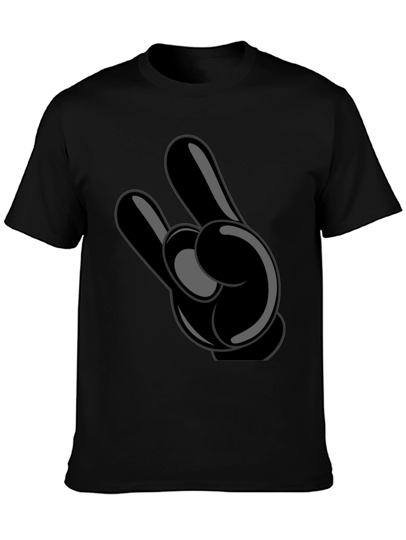 Cartoon Hand Graphic Black T-Shirt