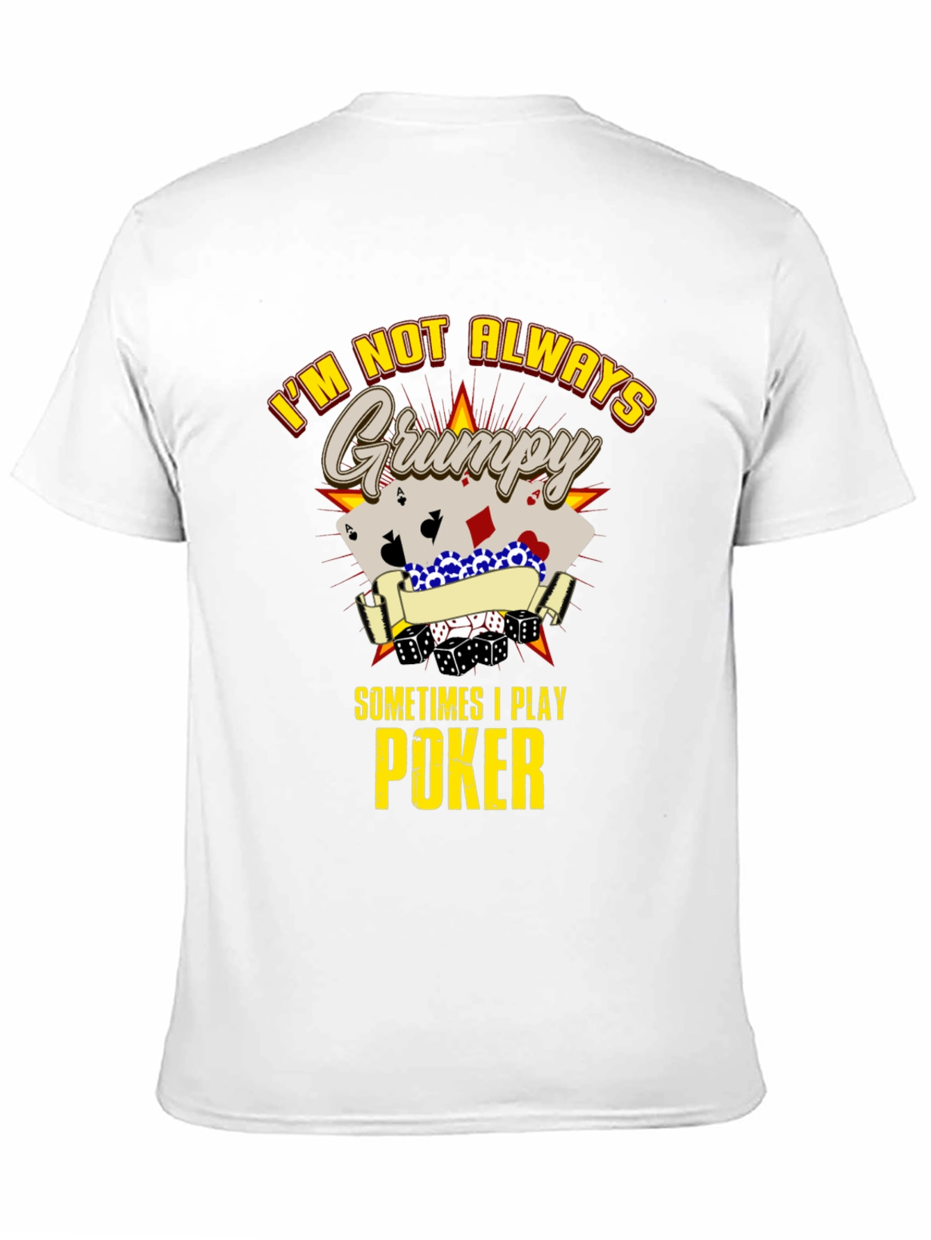 Grumpy Poker Player Graphic T-Shirt