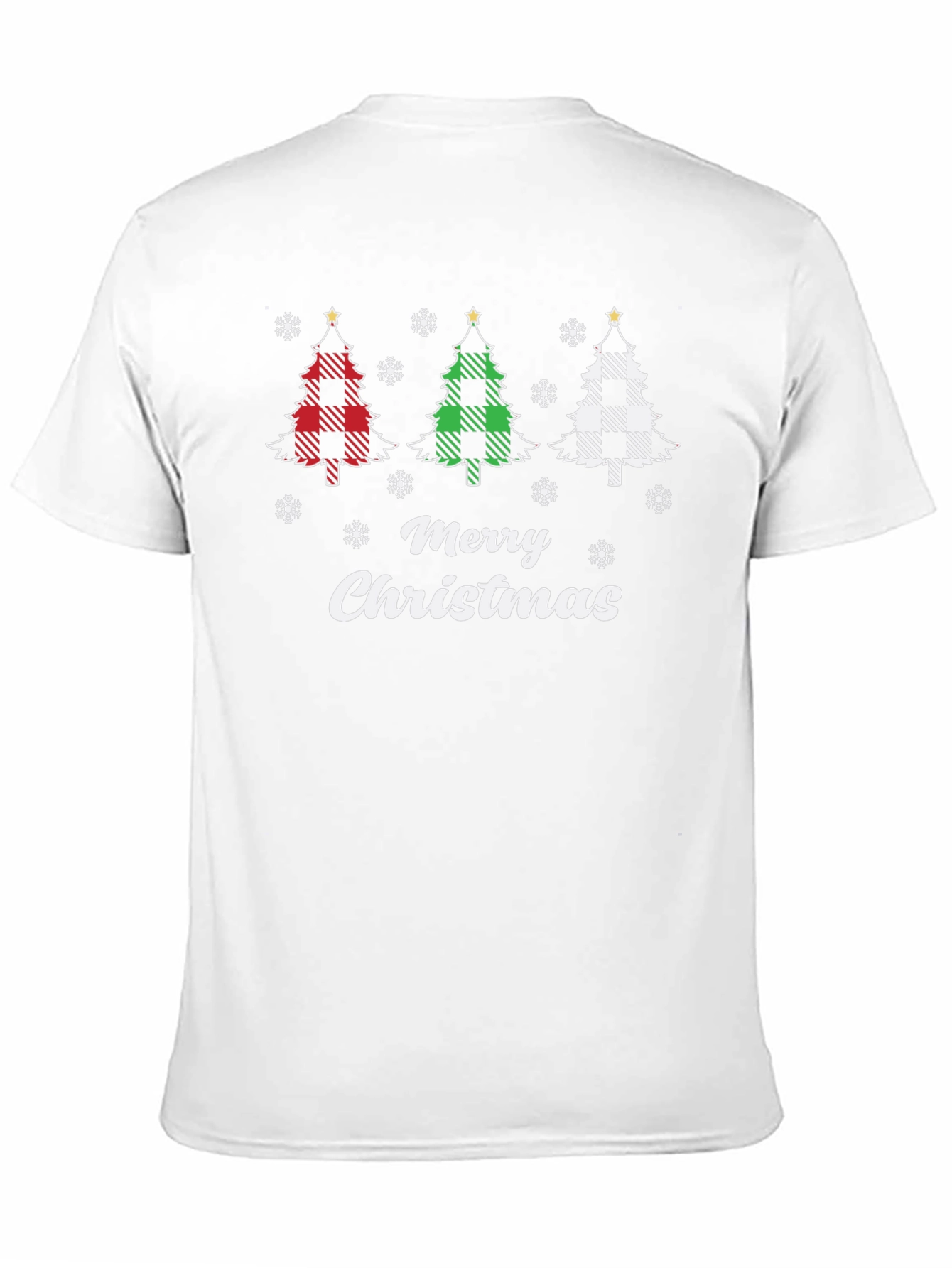Merry Christmas Plaid Tree Graphic Tee