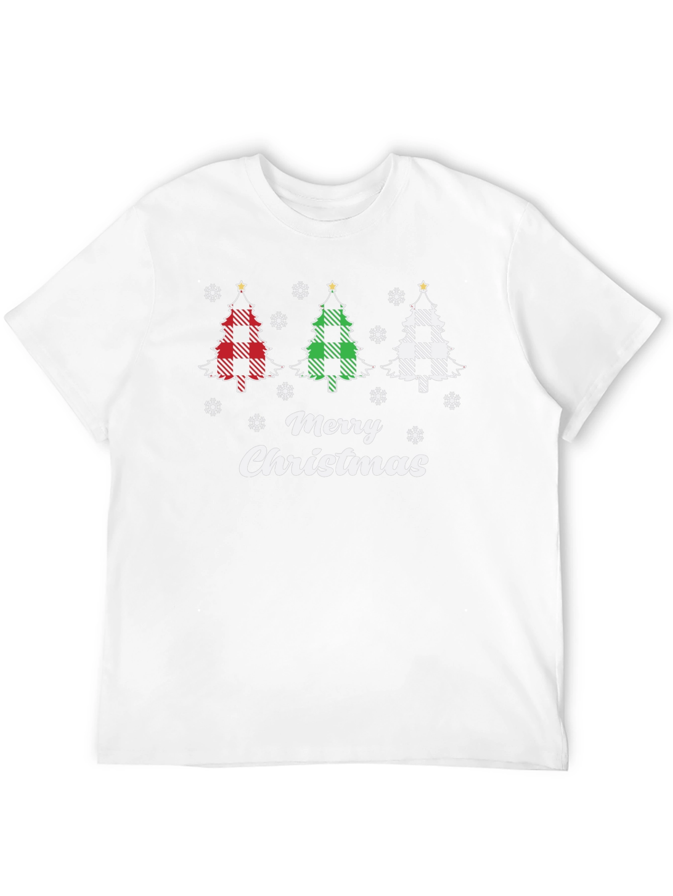 Merry Christmas Plaid Tree Graphic Tee