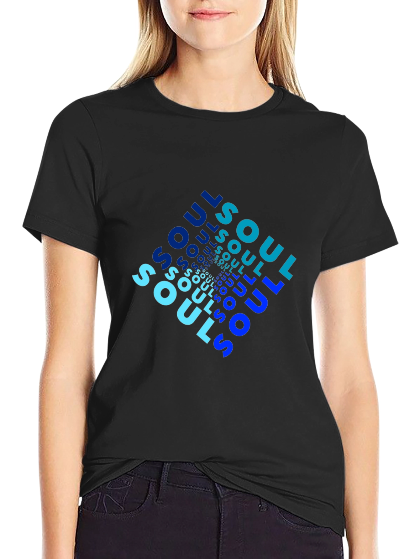 Cool Soul Graphic Tee - Black Cotton Casual Shirt