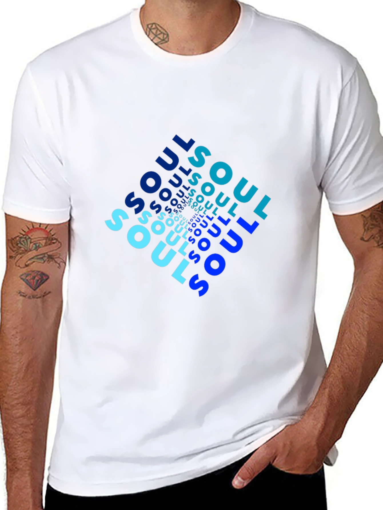 Cool Soul Graphic Tee - Black Cotton Casual Shirt