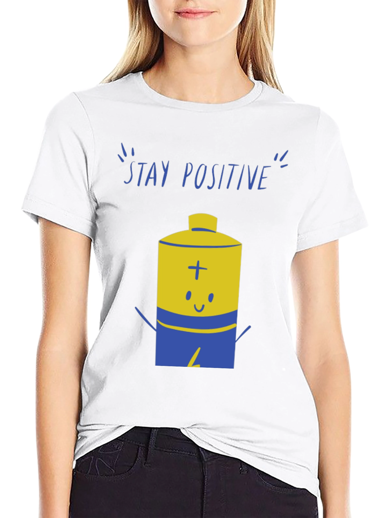 Stay Positive Graphic Tee - Black