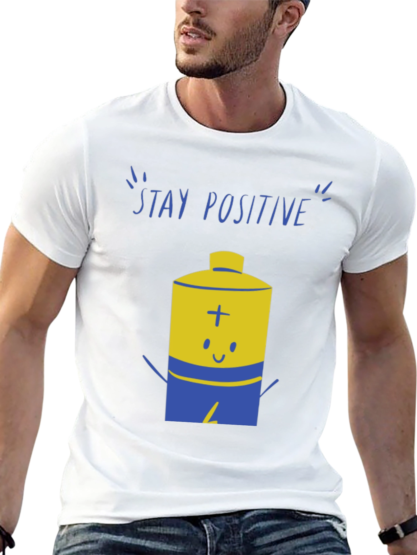 Stay Positive Graphic Tee - Black