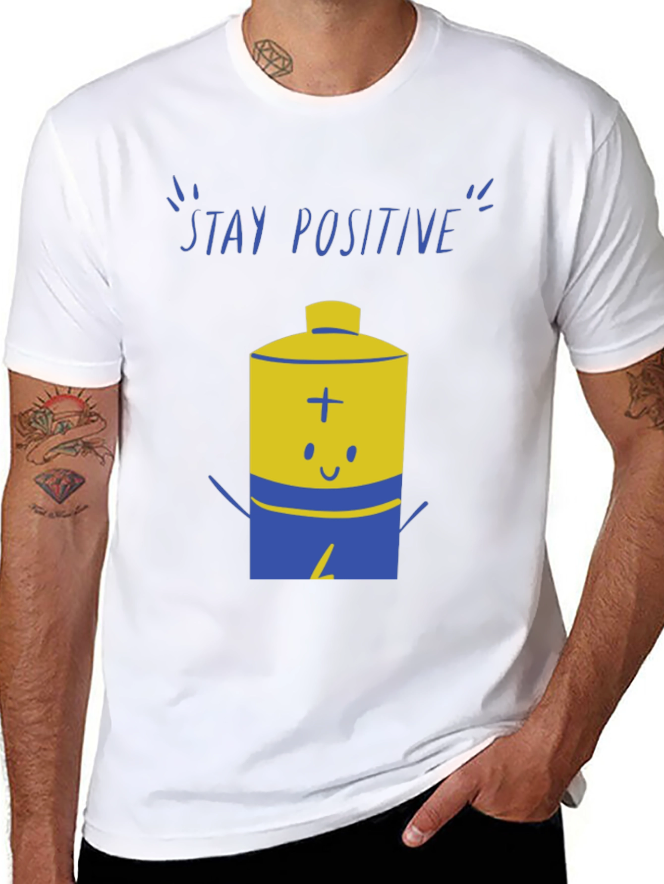 Stay Positive Graphic Tee - Black