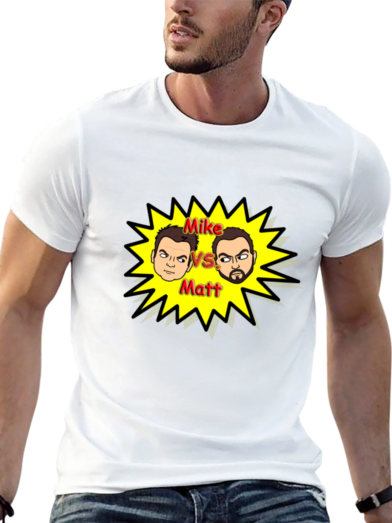 Mike vs Matt Black Graphic Tee