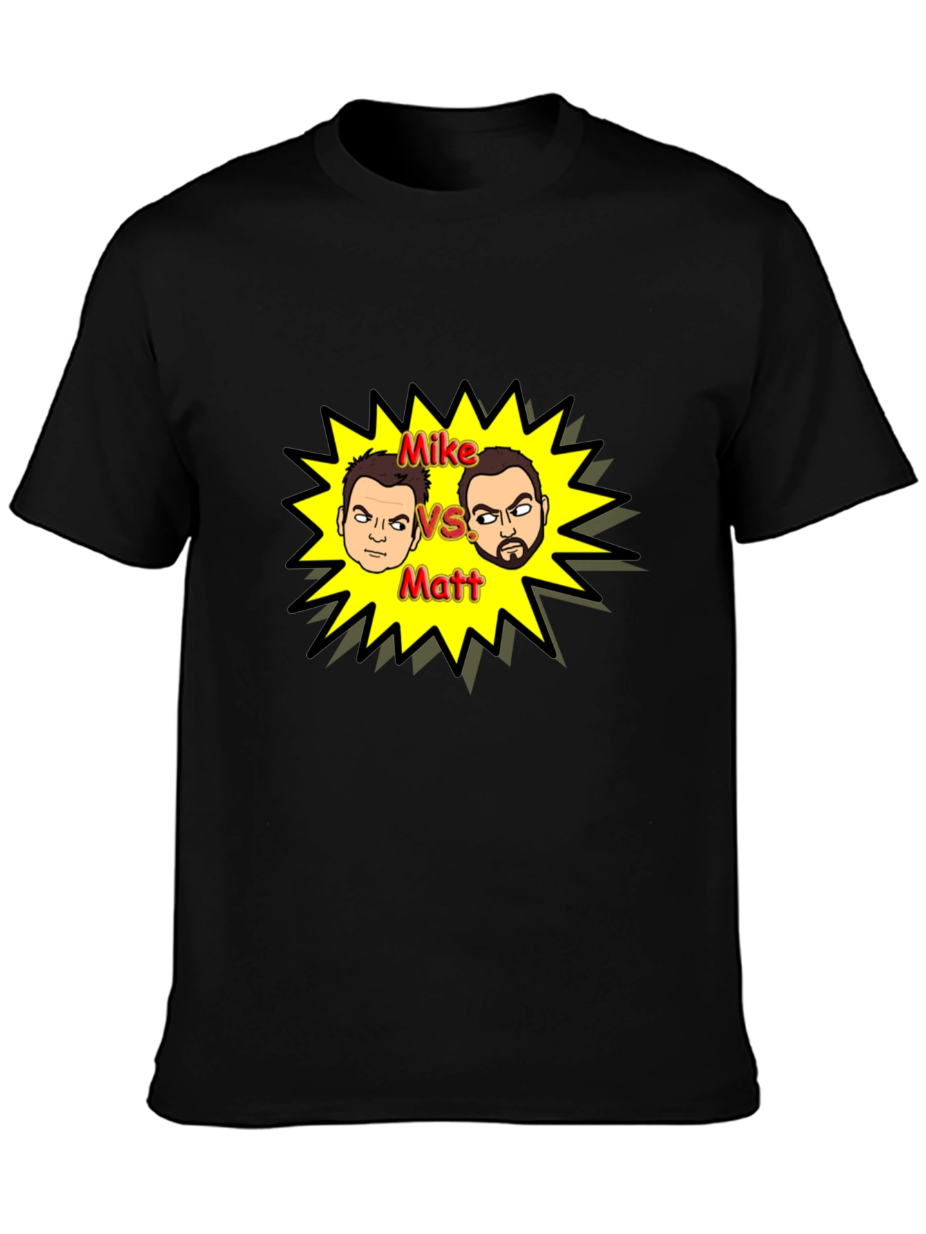 Mike vs Matt Black Graphic Tee