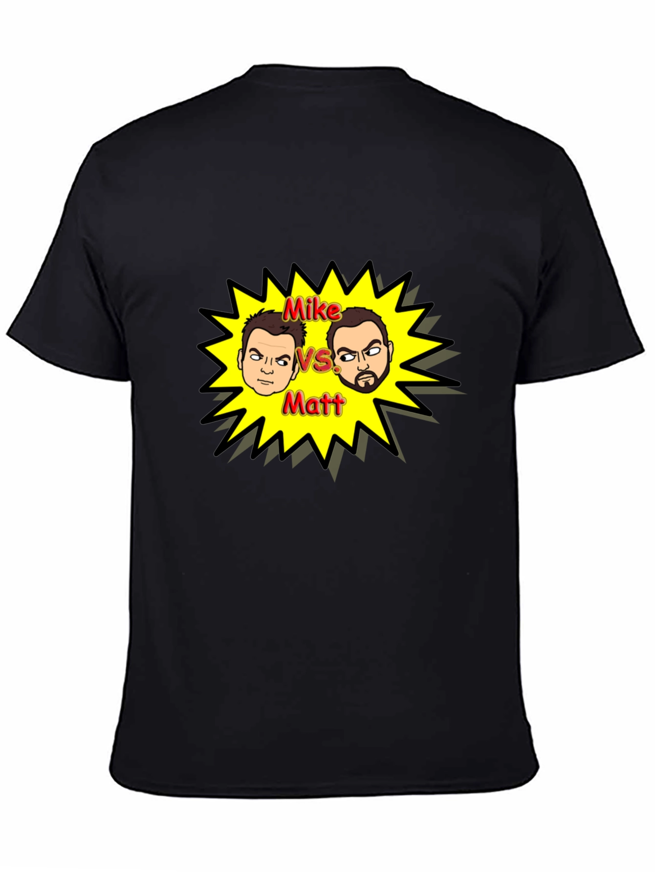 Mike vs Matt Black Graphic Tee