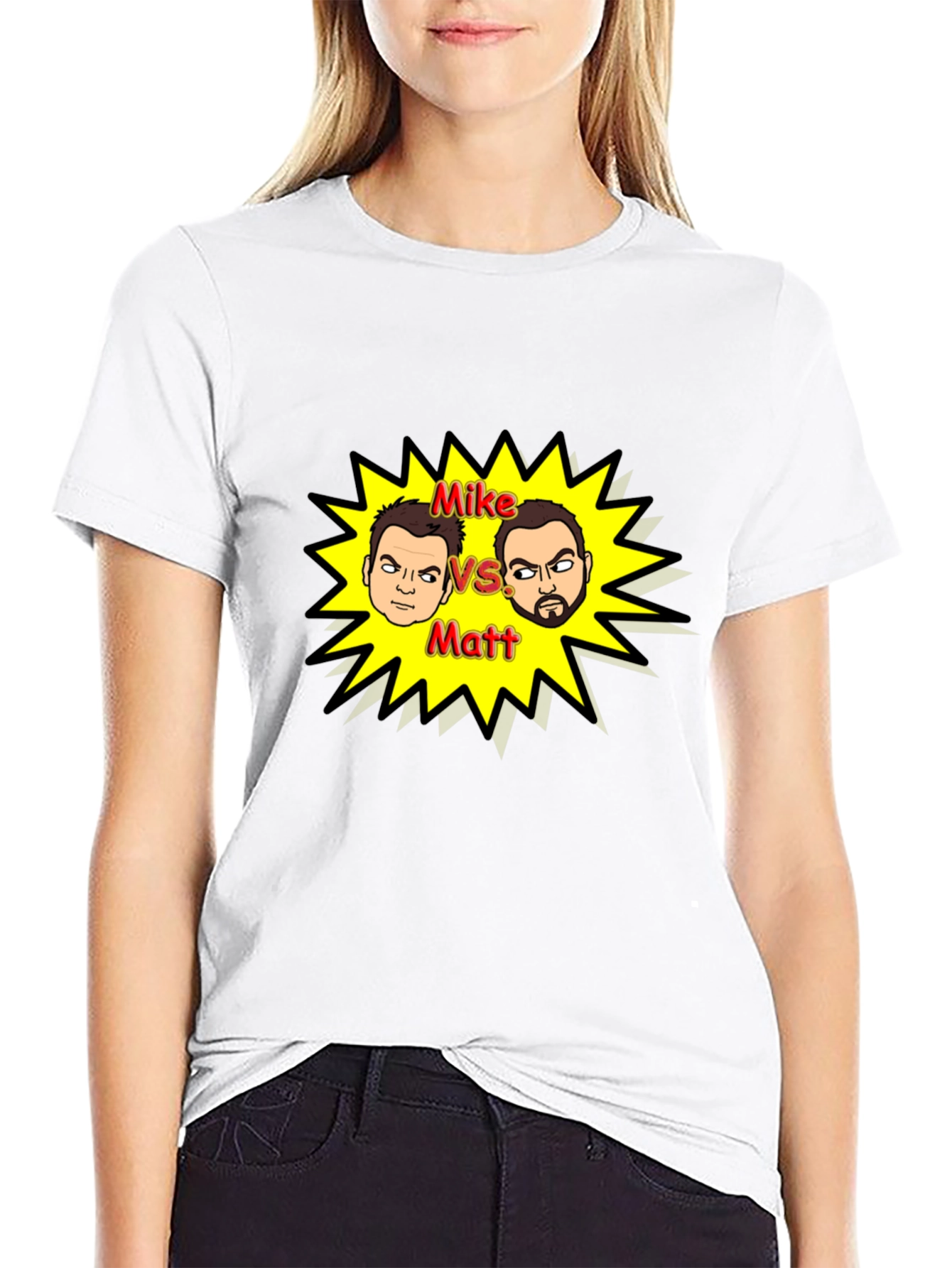 Mike vs Matt Black Graphic Tee