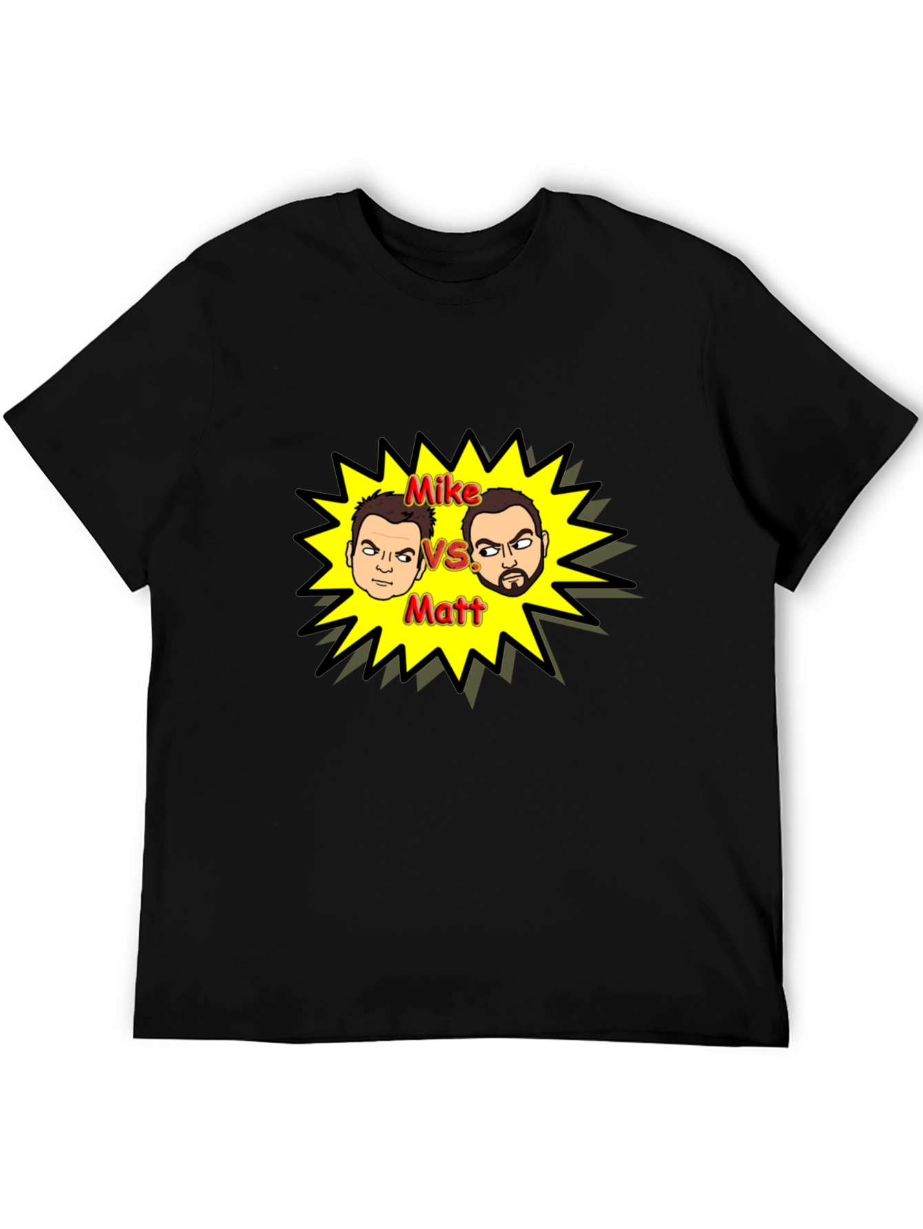 Mike vs Matt Black Graphic Tee