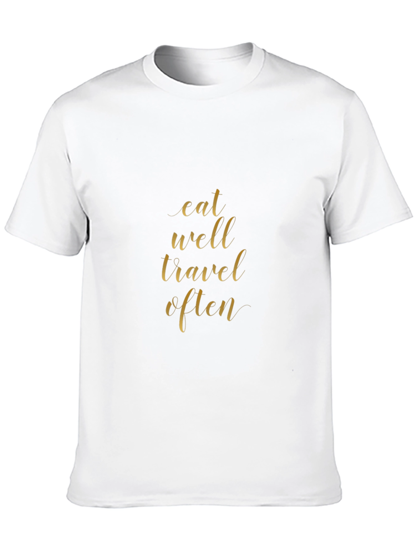 Eat Well Travel Often Black Graphic Tee