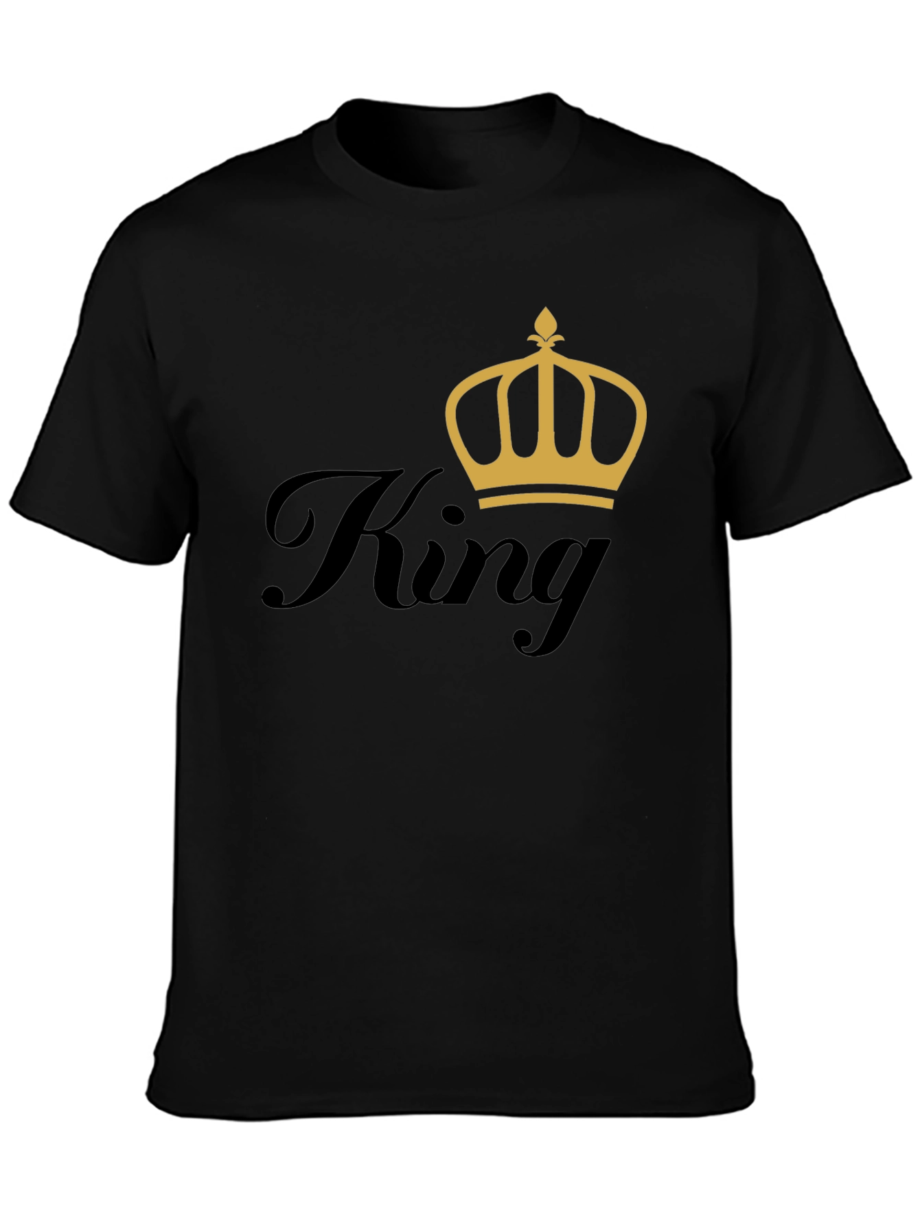 King Crown Graphic Tee - Trendy Mens Black T-Shirt