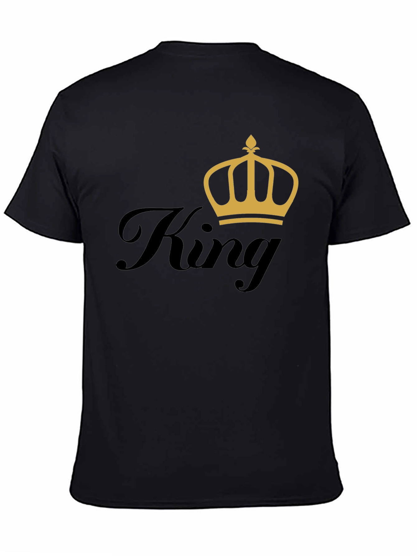 King Crown Graphic Tee - Trendy Mens Black T-Shirt
