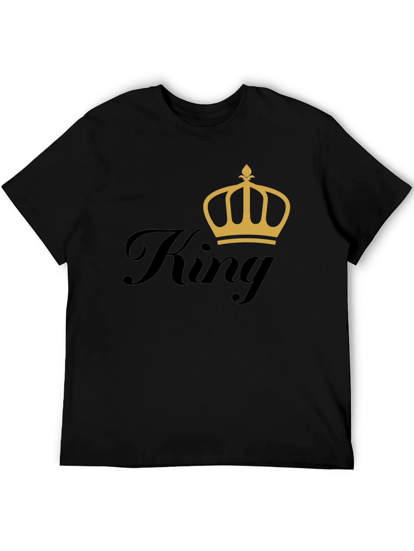 King Crown Graphic Tee - Trendy Mens Black T-Shirt