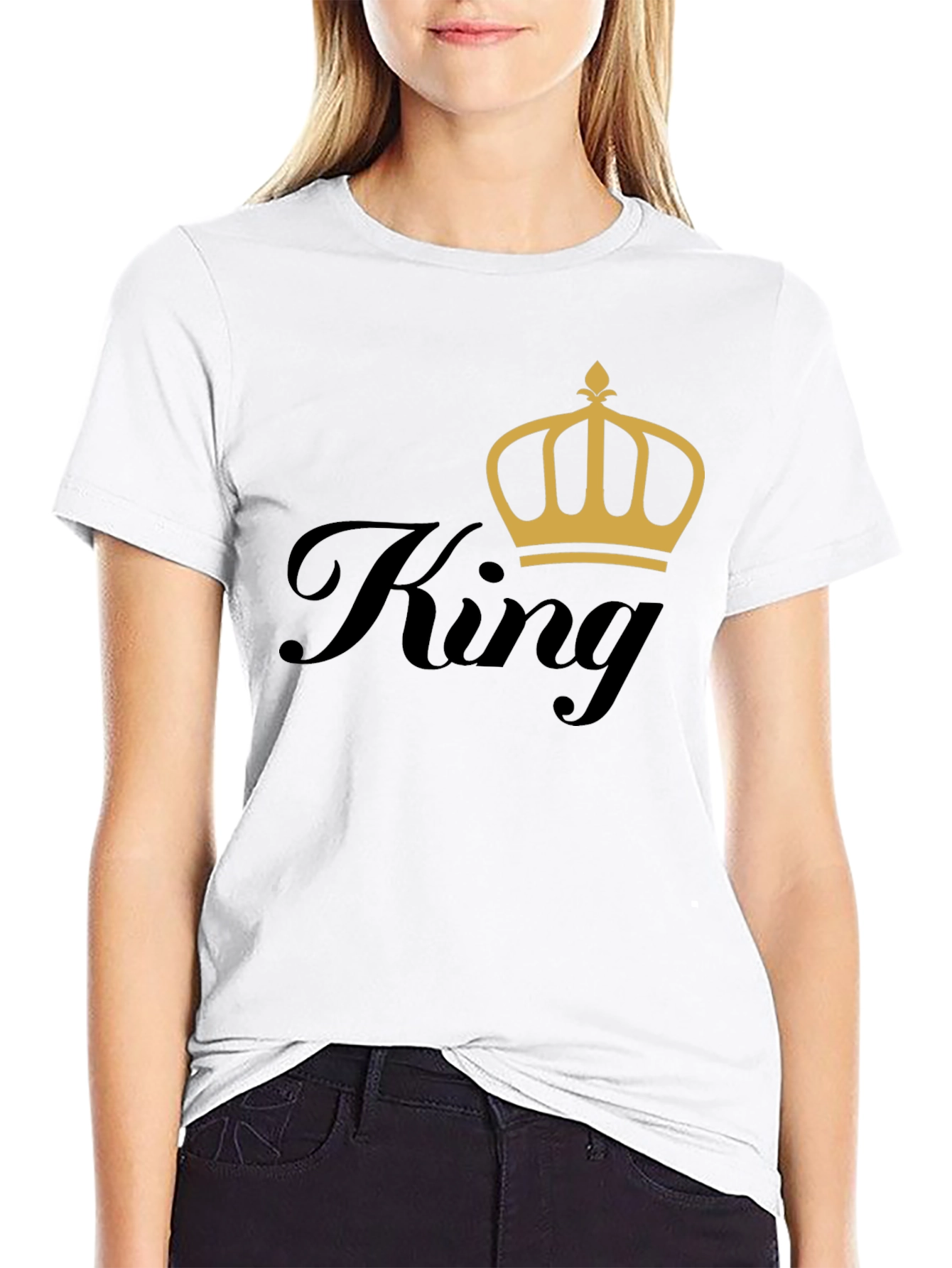 King Crown Graphic Tee - Trendy Mens Black T-Shirt