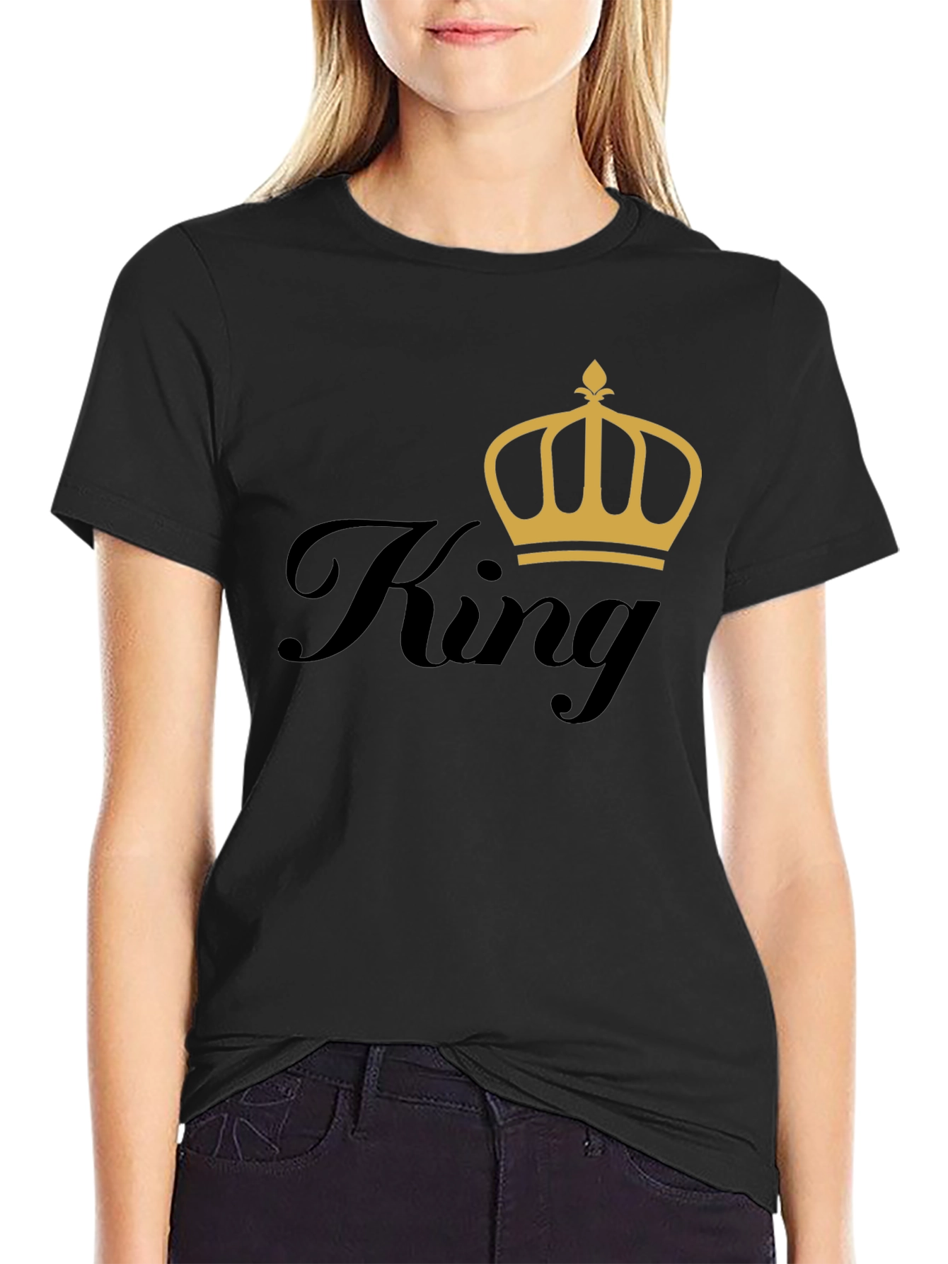 King Crown Graphic Tee - Trendy Mens Black T-Shirt