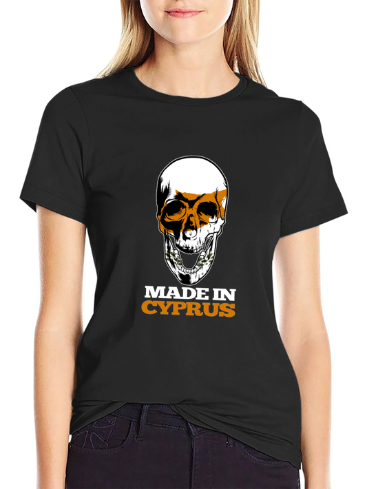 Cyprus Flag Skull T-Shirt - Made in Cyprus
