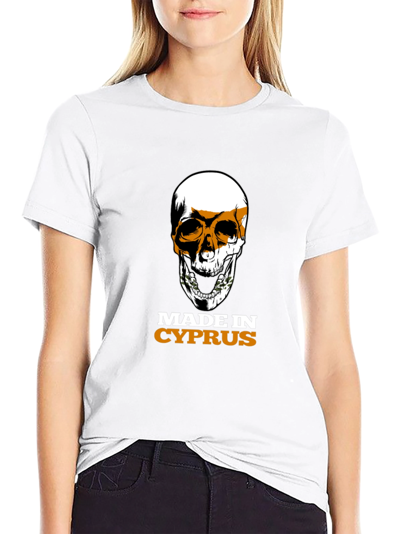 Cyprus Flag Skull T-Shirt - Made in Cyprus