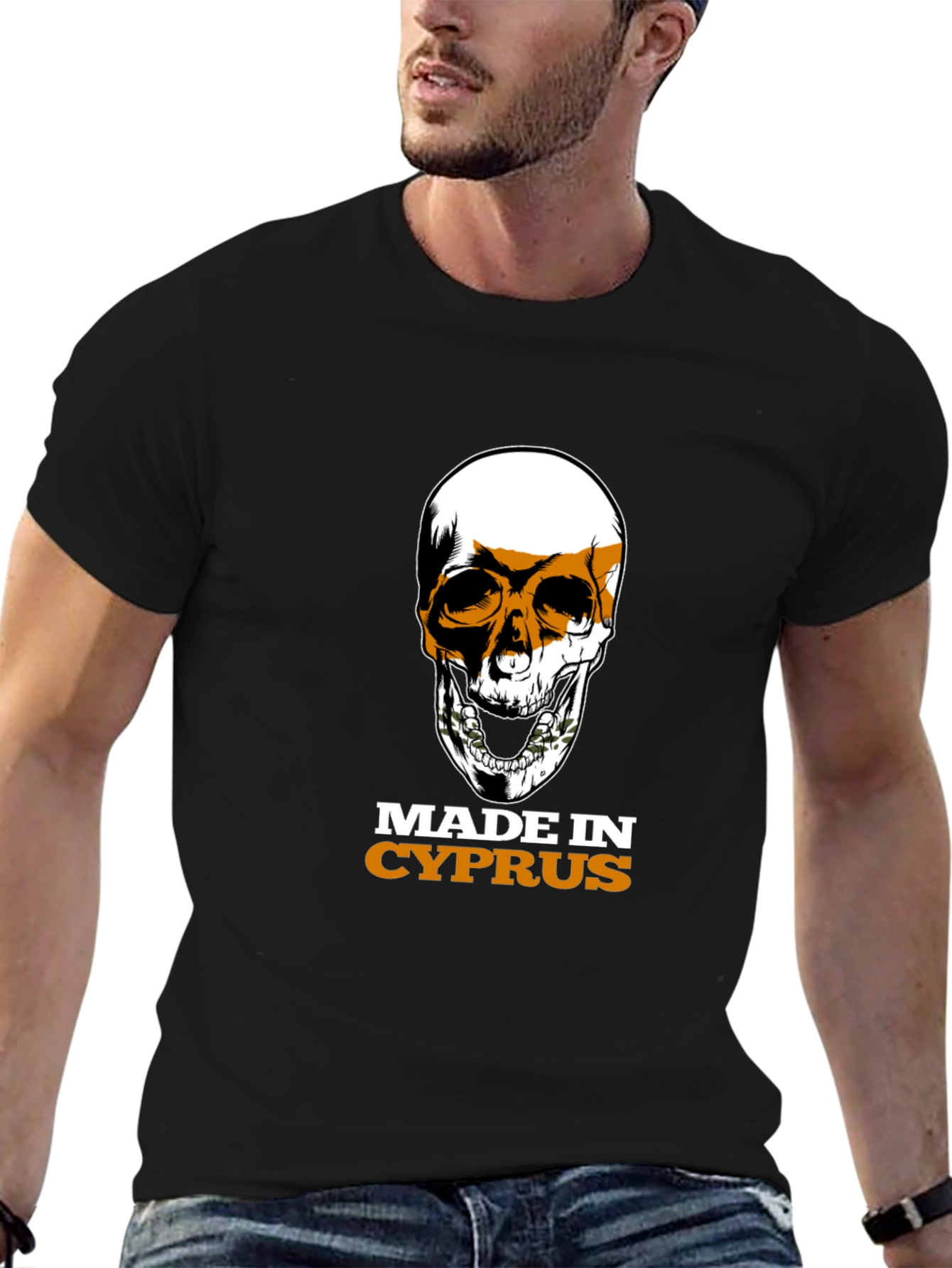 Cyprus Flag Skull T-Shirt - Made in Cyprus