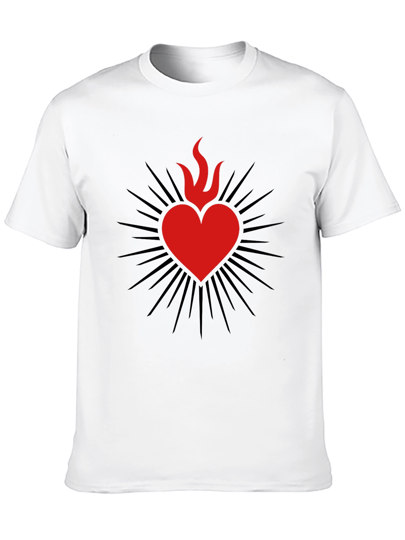 Sacred Heart Graphic Tee - Mens Black T-Shirt