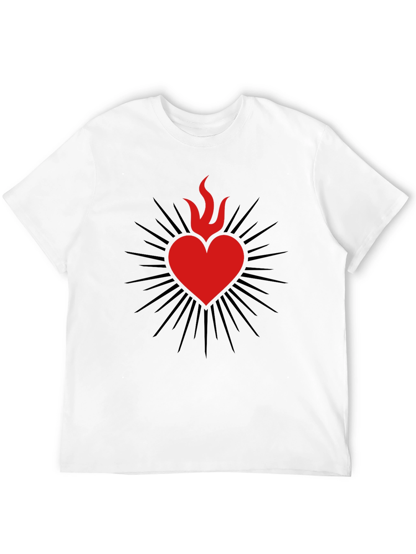 Sacred Heart Graphic Tee - Mens Black T-Shirt