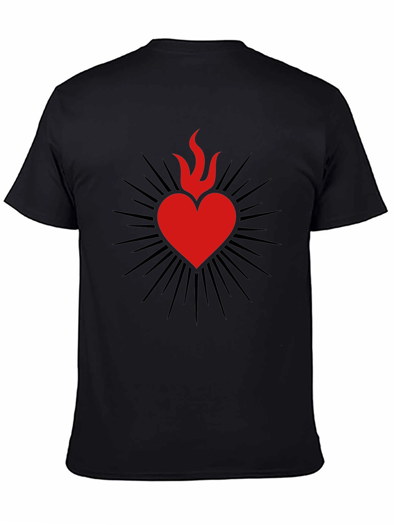 Sacred Heart Graphic Tee - Mens Black T-Shirt
