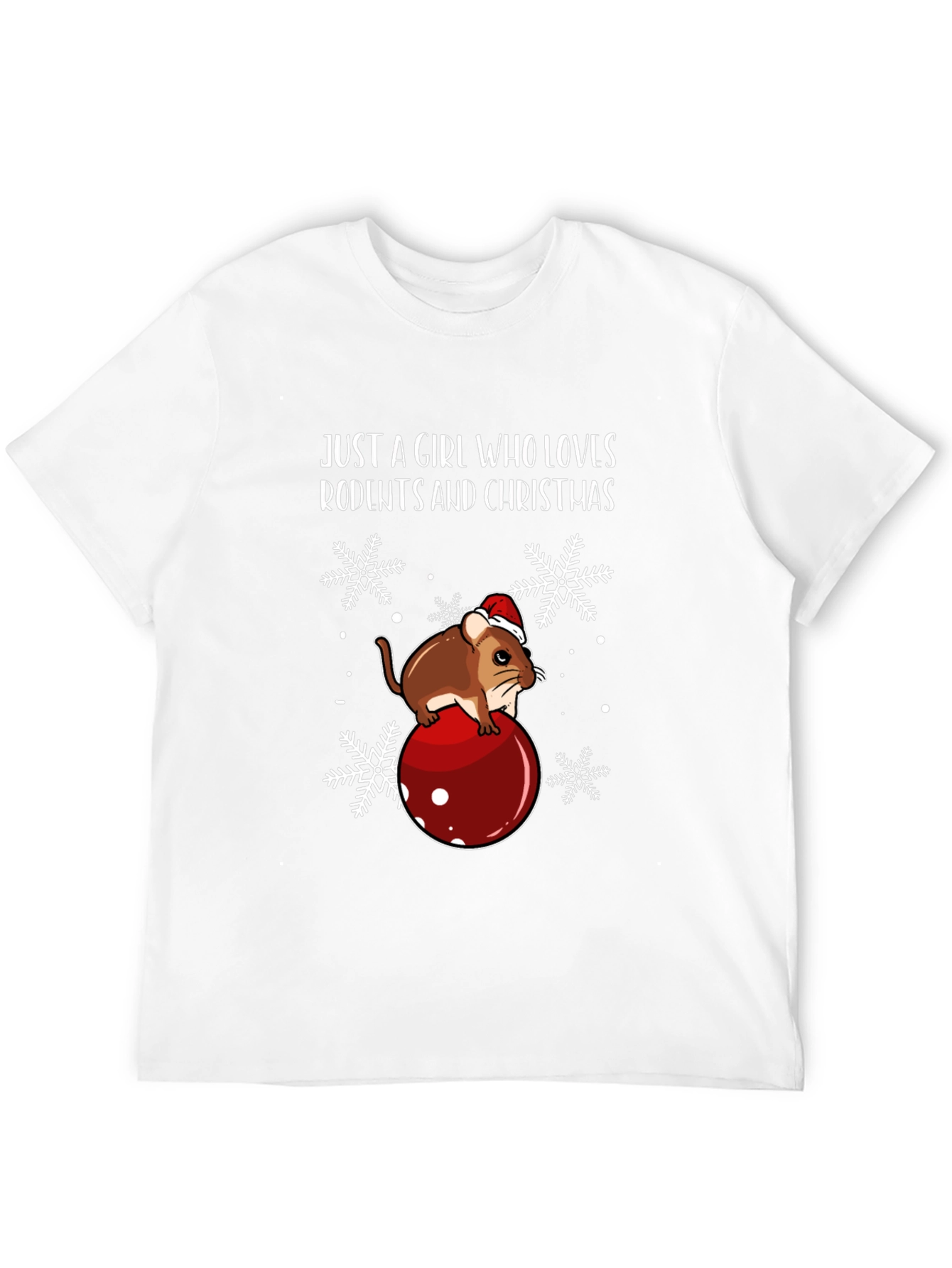 Just A Girl Who Loves Rodents Christmas T-Shirt