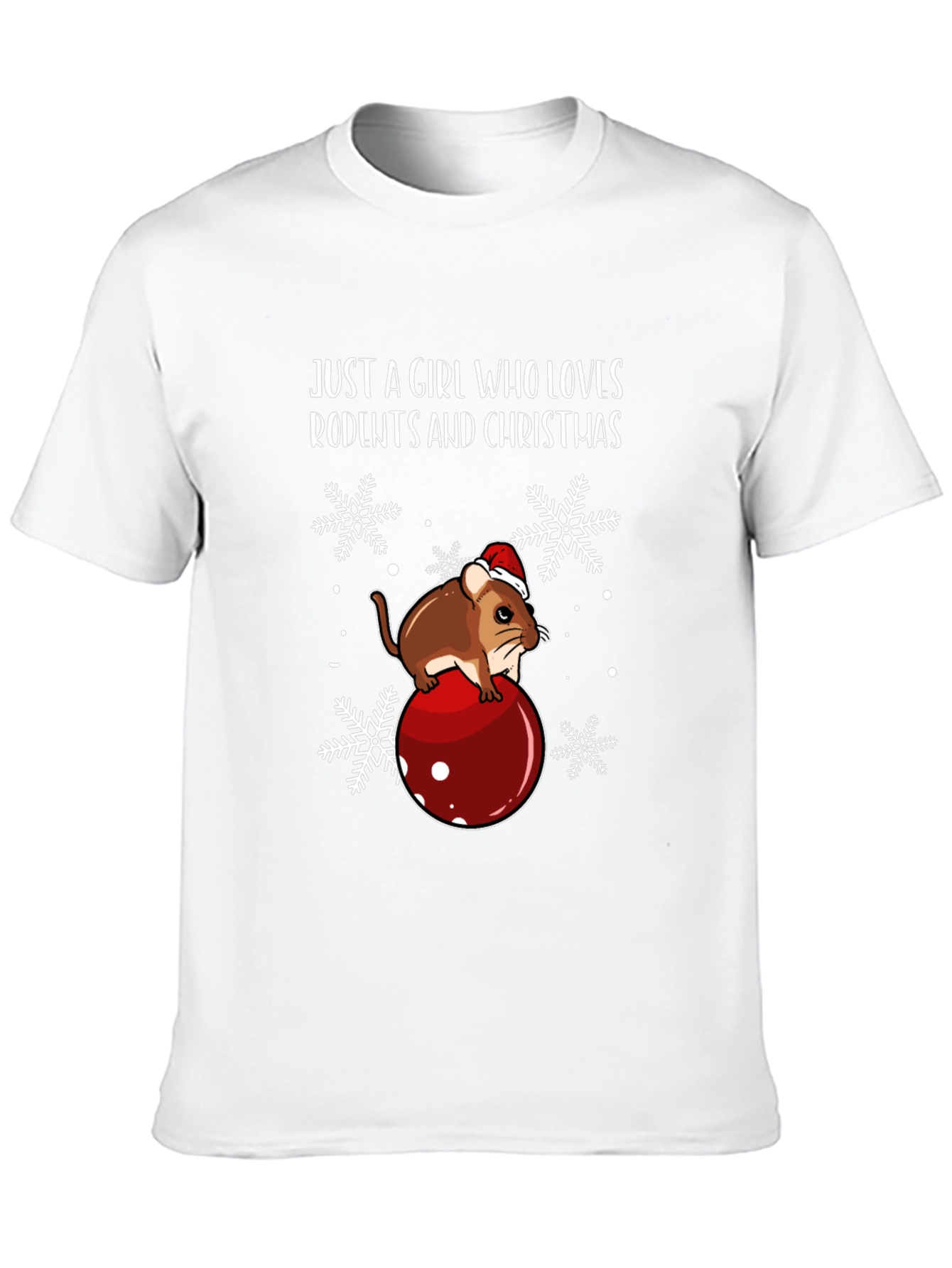 Just A Girl Who Loves Rodents Christmas T-Shirt
