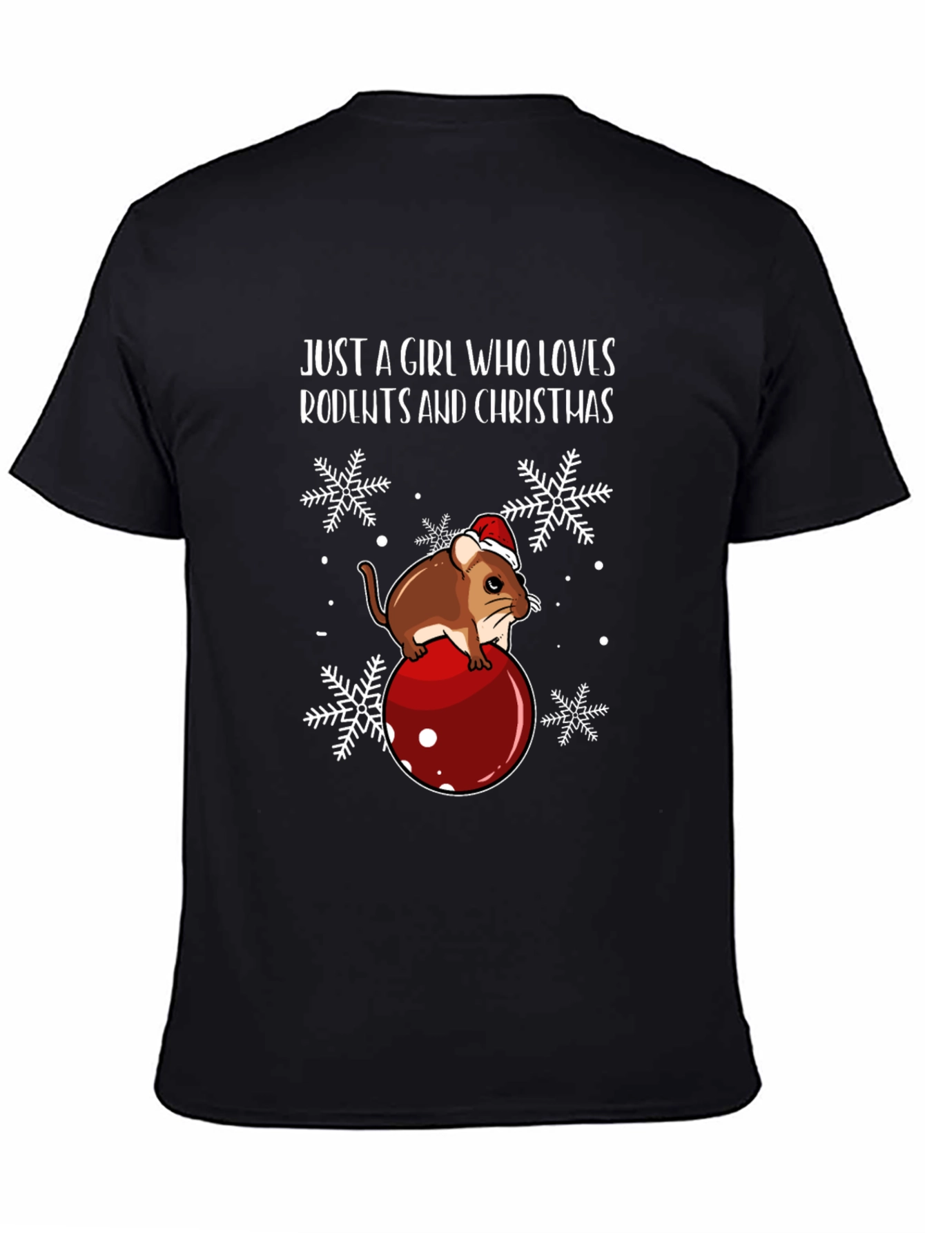 Just A Girl Who Loves Rodents Christmas T-Shirt