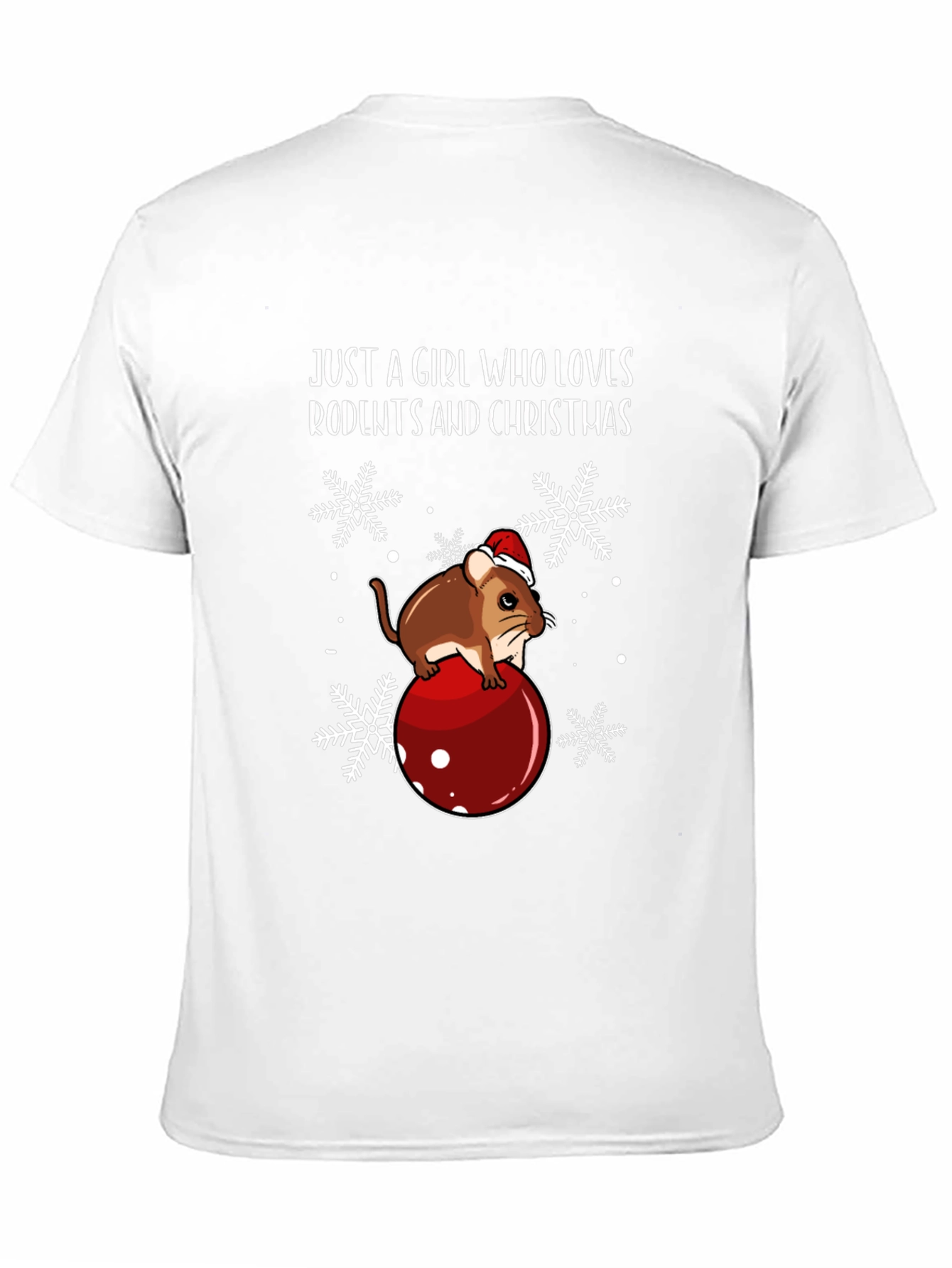 Just A Girl Who Loves Rodents Christmas T-Shirt