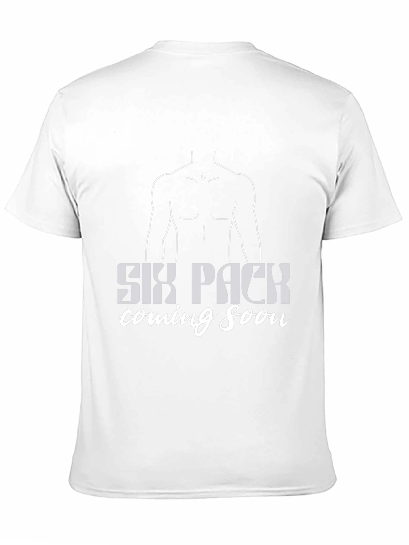 Six Pack Coming Soon Mens Black T-Shirt