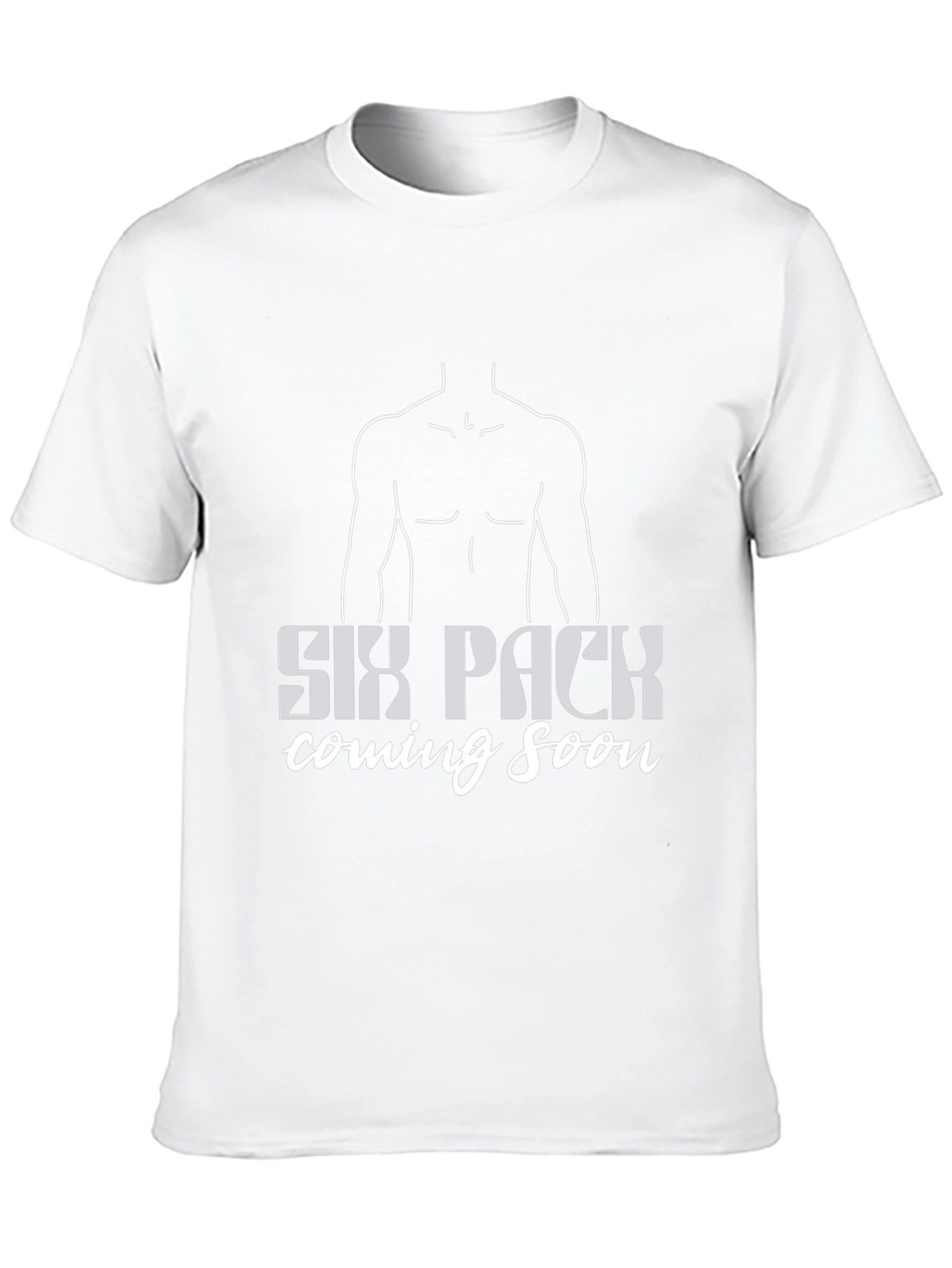 Six Pack Coming Soon Mens Black T-Shirt
