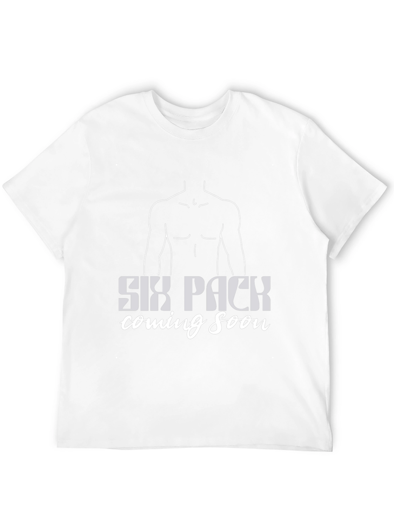 Six Pack Coming Soon Mens Black T-Shirt