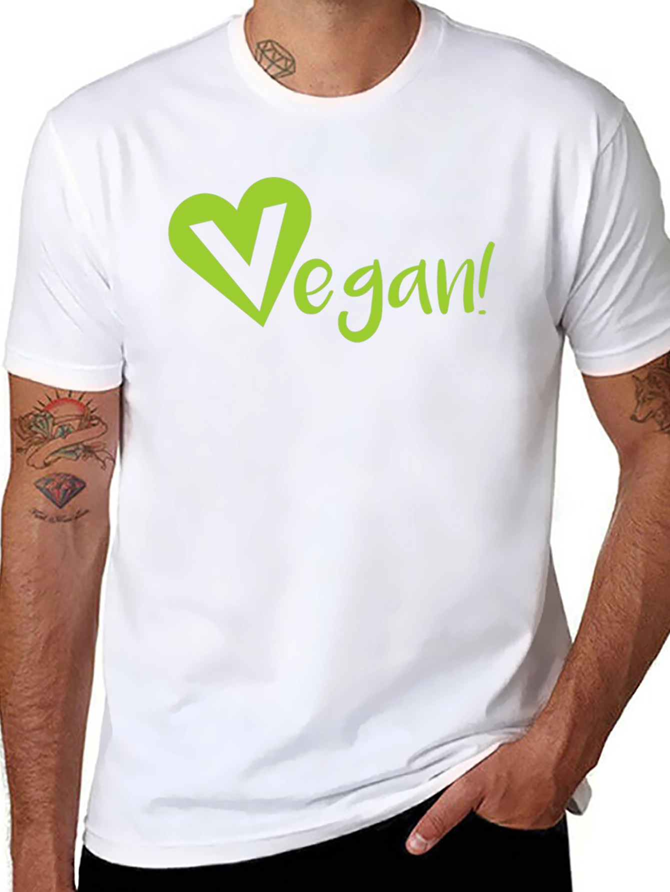 Vegan Heart T-Shirt - Eco-Friendly & Stylish