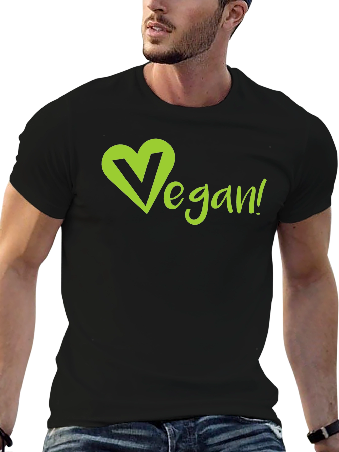 Vegan Heart T-Shirt - Eco-Friendly & Stylish