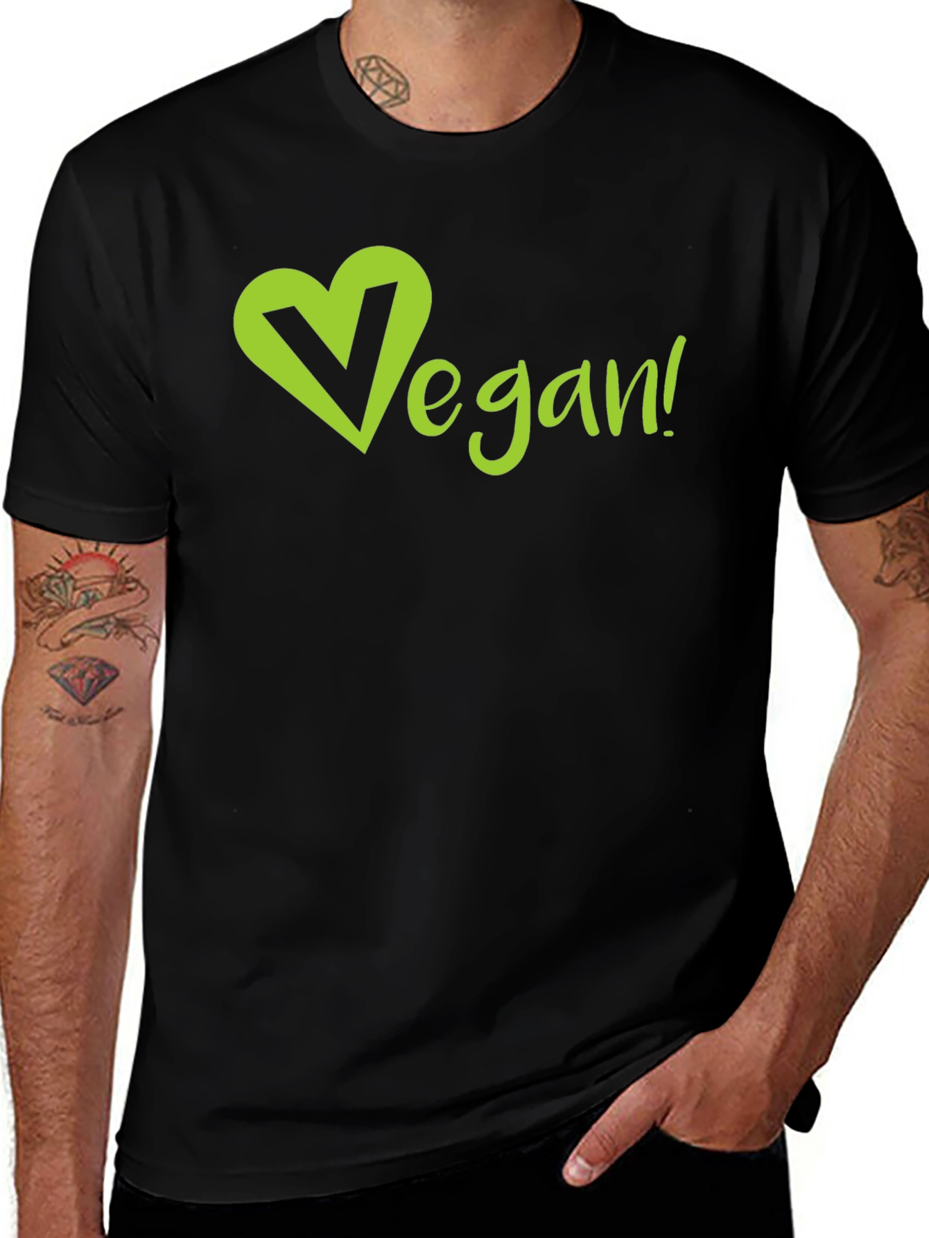 Vegan Heart T-Shirt - Eco-Friendly & Stylish