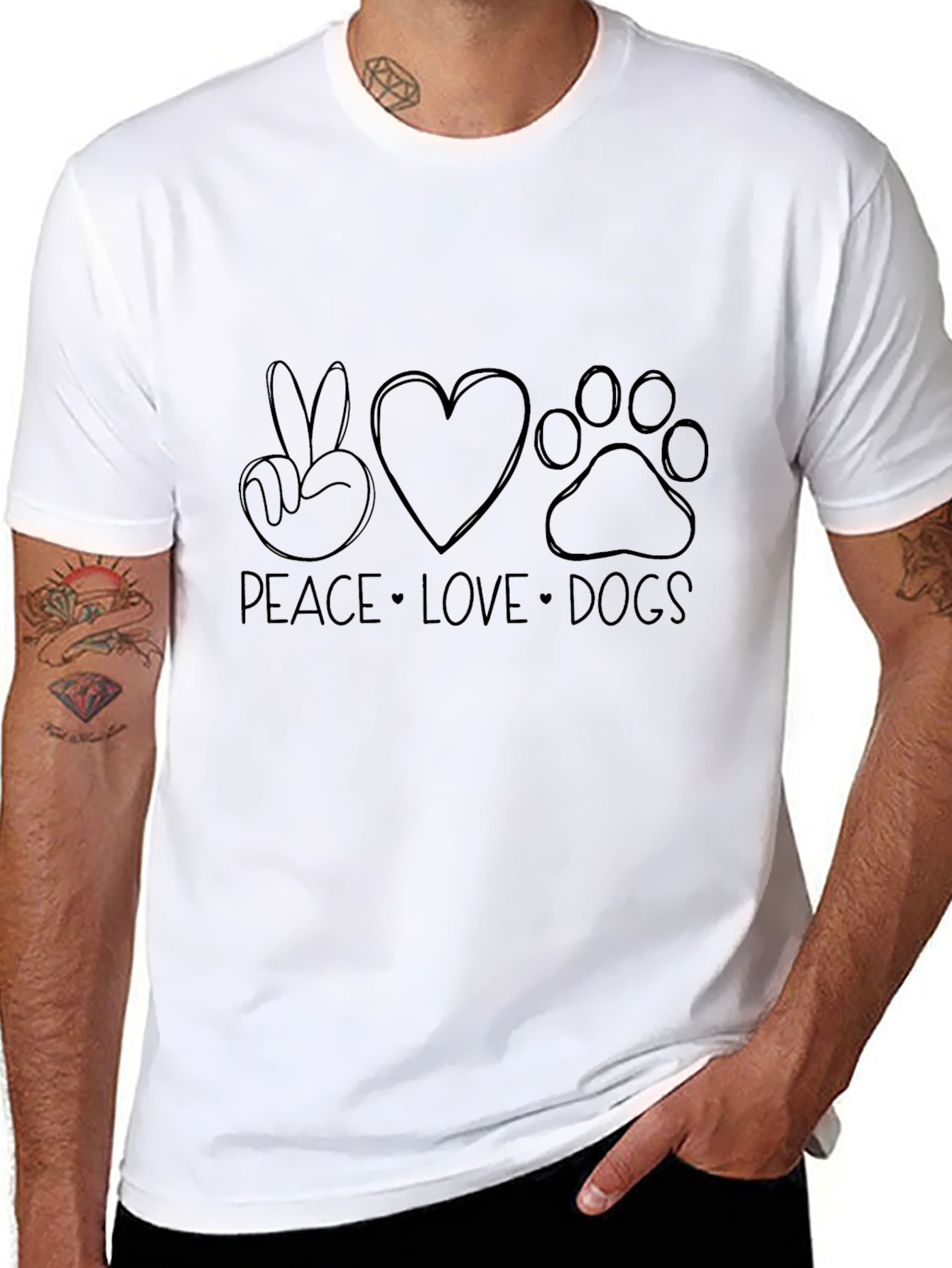 Peace Love Dogs Graphic Tee