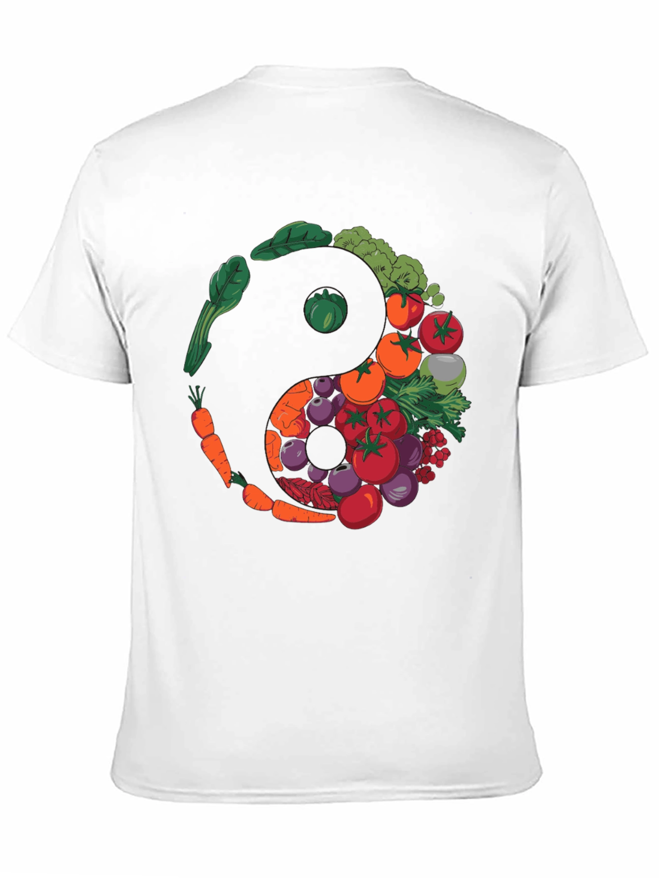Yin Yang Vegetables Graphic T-Shirt