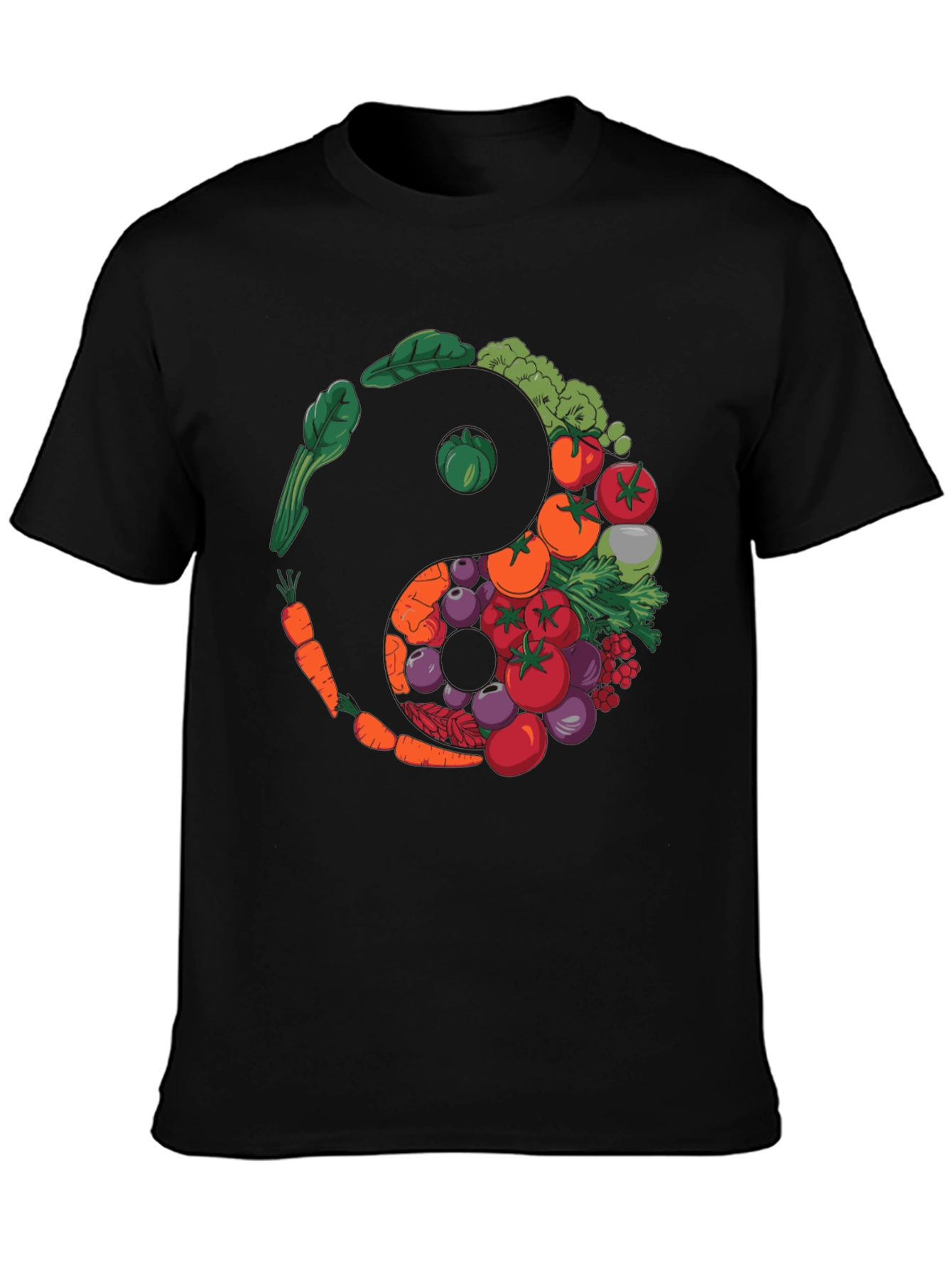 Yin Yang Vegetables Graphic T-Shirt