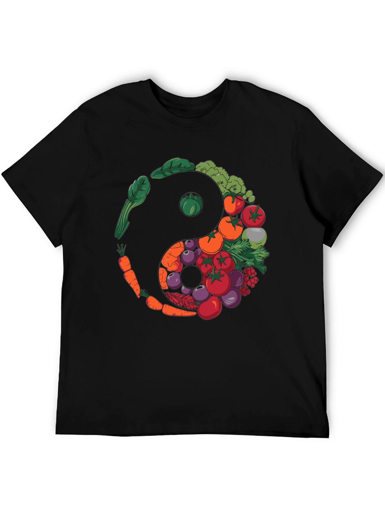 Yin Yang Vegetables Graphic T-Shirt