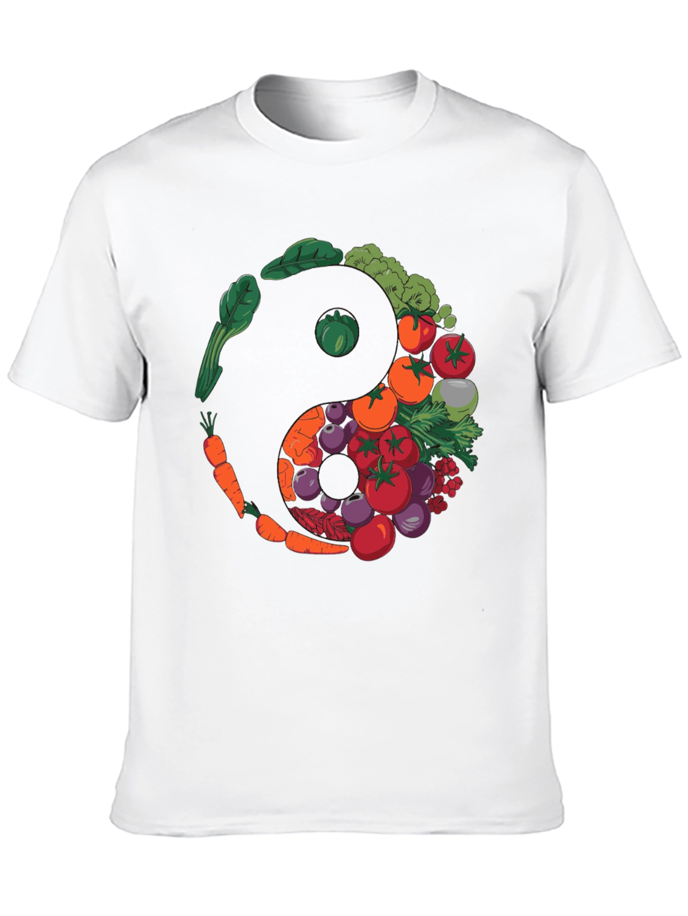 Yin Yang Vegetables Graphic T-Shirt