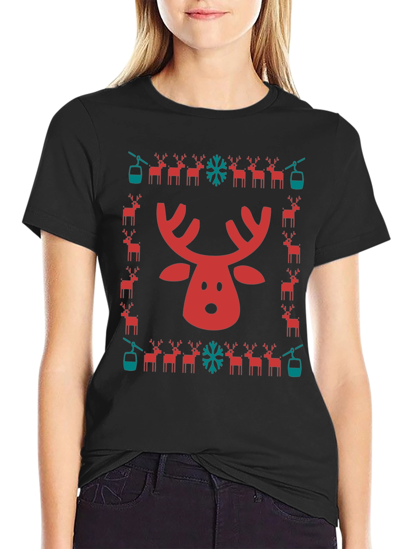 Holiday Ski Deer T-Shirt